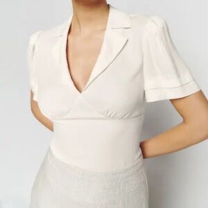 Reformation Solange Top Gossamer - Size 8